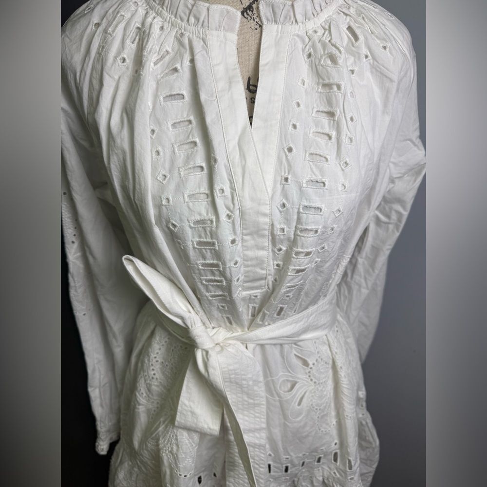 RAILS Saylor Cotton Eyelet Tie-Waist Minidress NWT Size M - Picture 12 of 13